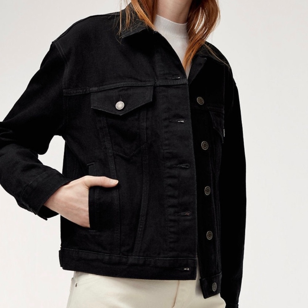 Wilfred Free Black Denim Jacket